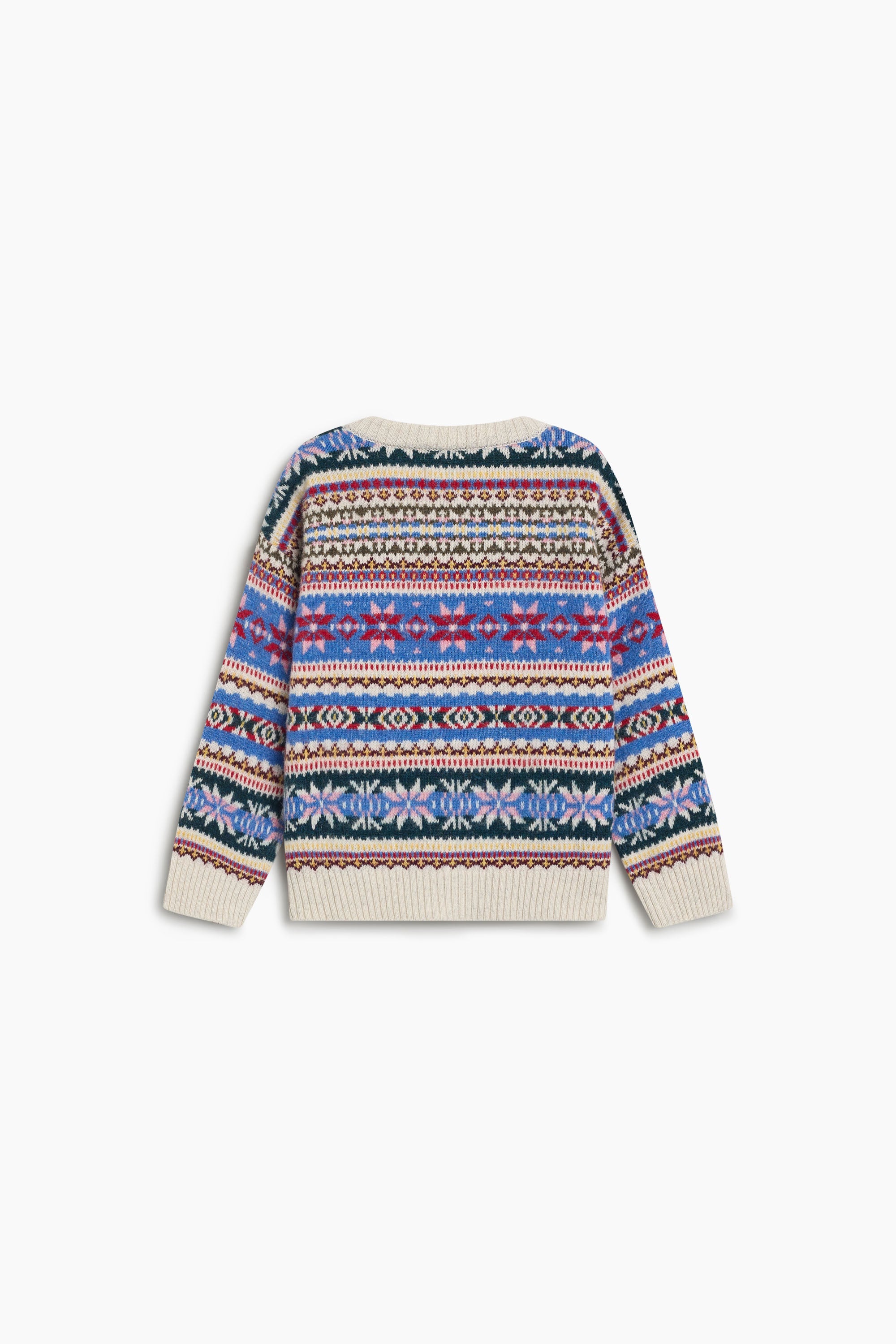 Kids' Caia Multicolour Jacquard Knit Cardigan by The New Society