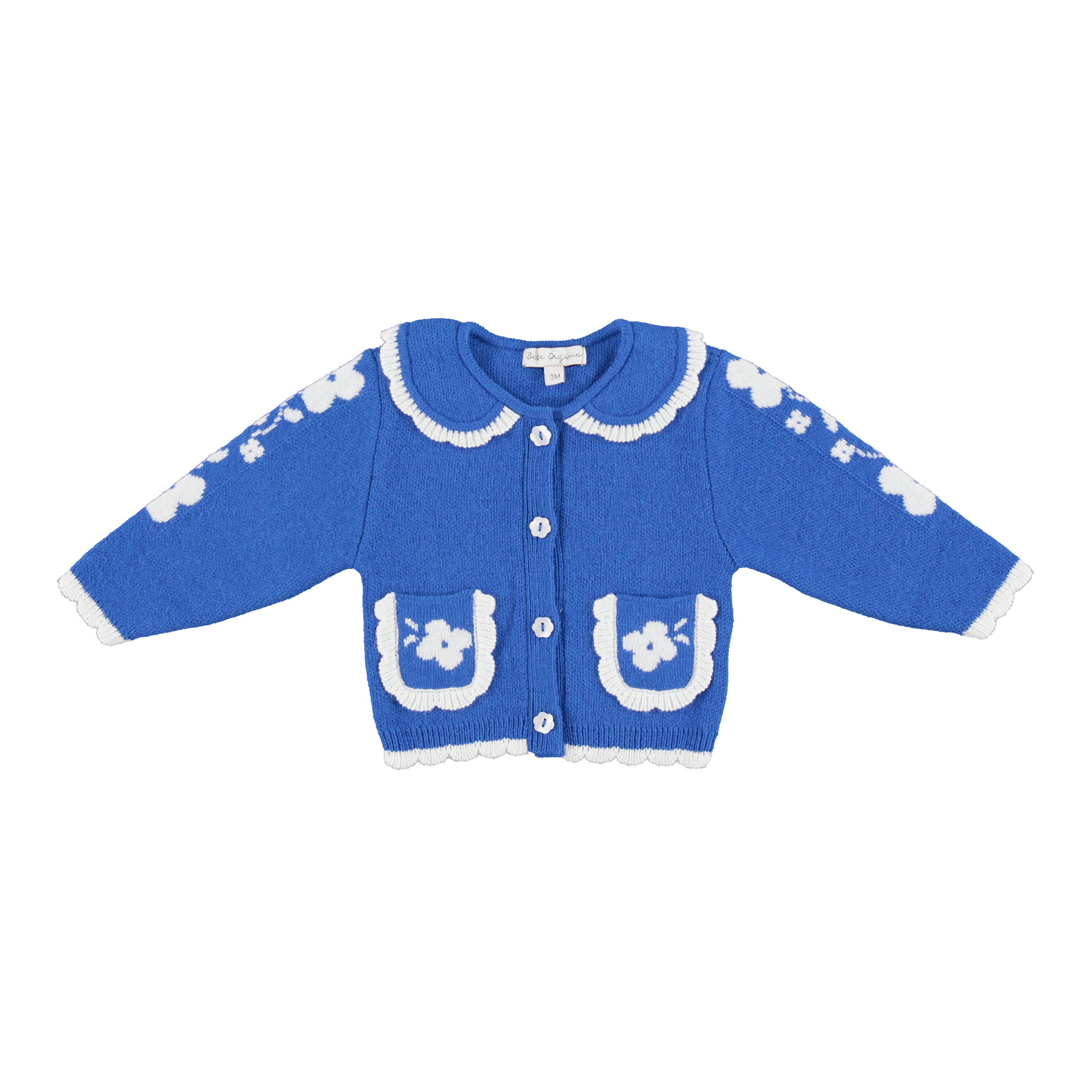 Baby Wool Blend Knit Cardigan in Nordic (Cosette) - studio white