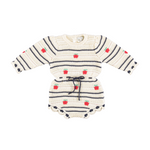 Bebe Organic Baby Knit Romper in Fall Apple (Daisy)