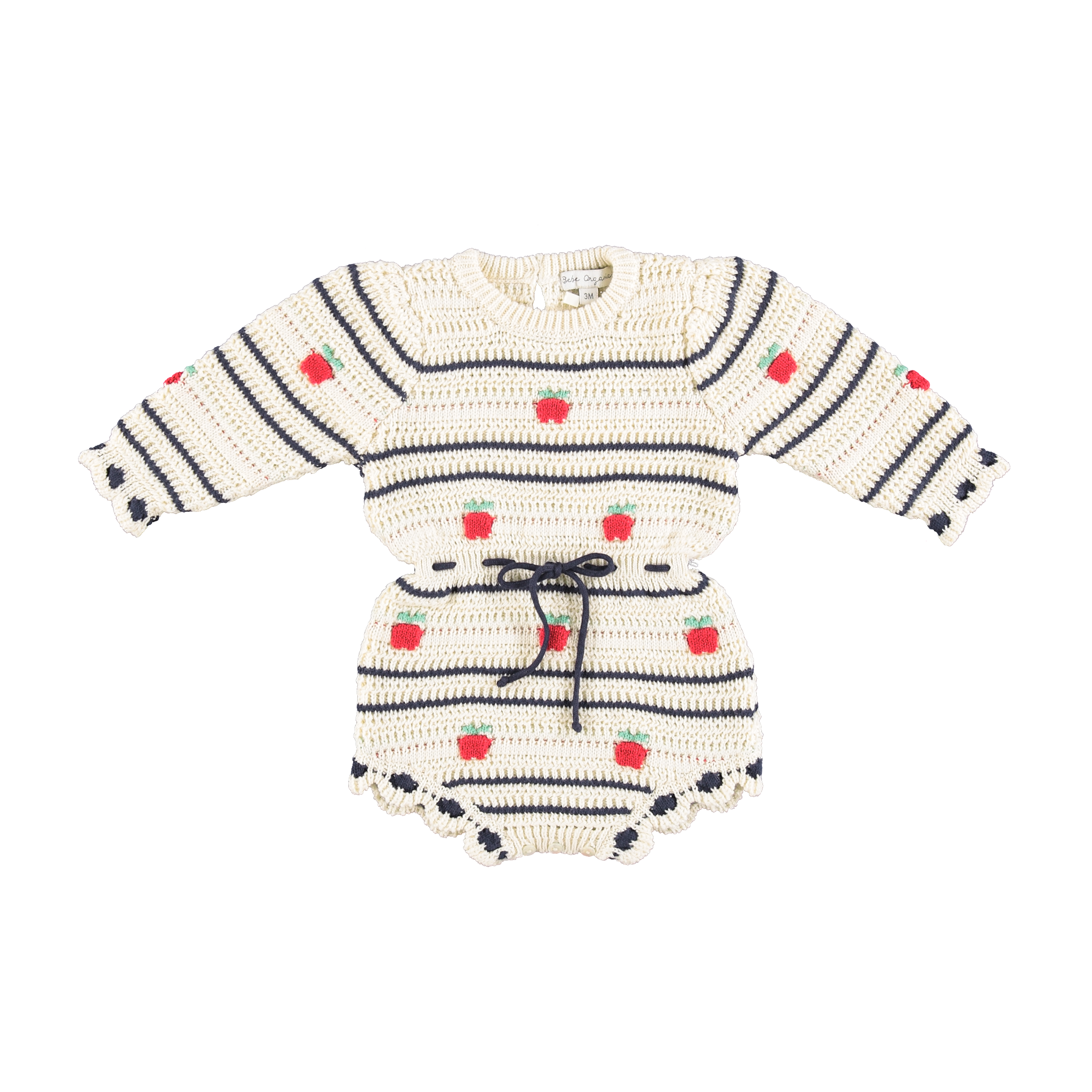 Bebe Organic Baby Knit Romper in Fall Apple (Daisy)