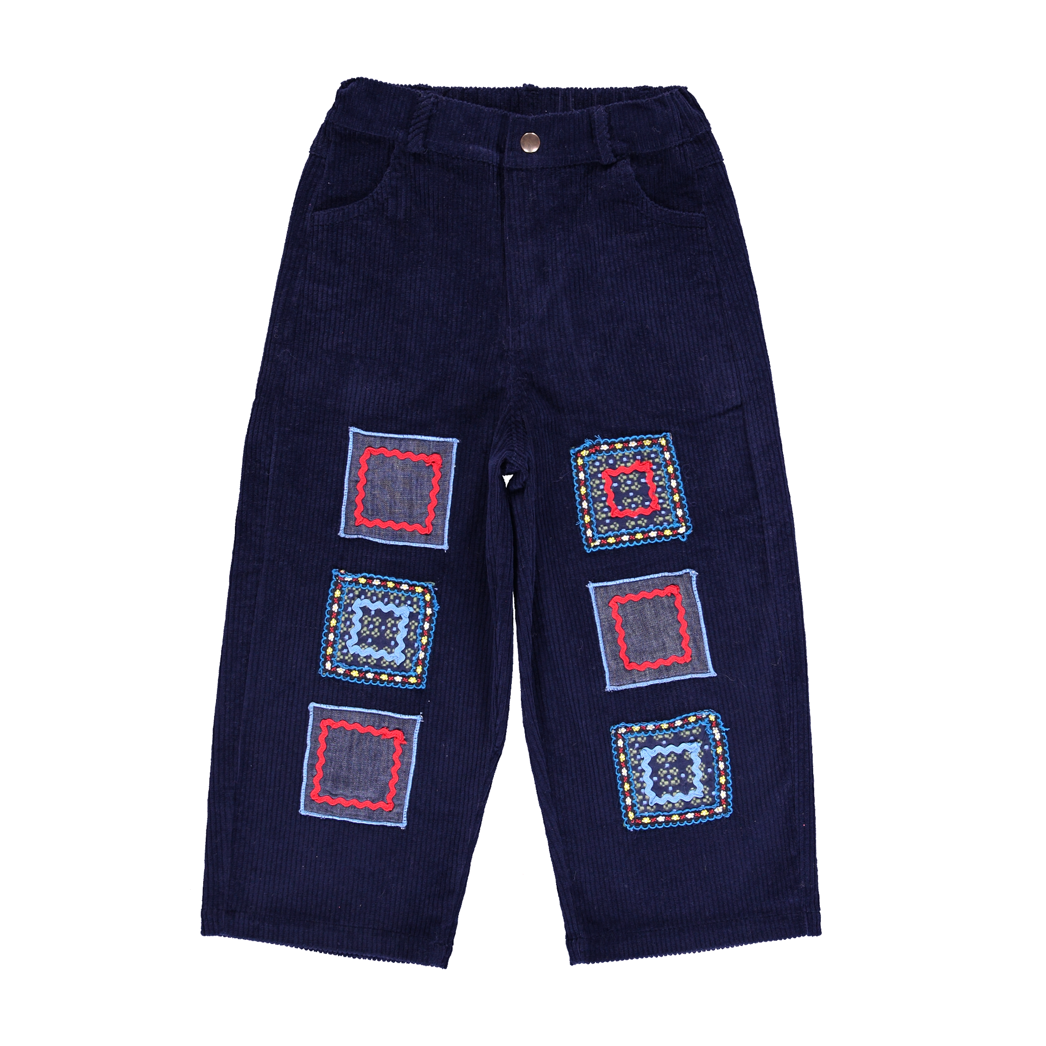 Kids' Corduroy Pants in Midnight (Dylan) - studio white