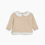 Baby Echo Wool Jumper with Embroidered Collar by The New Society