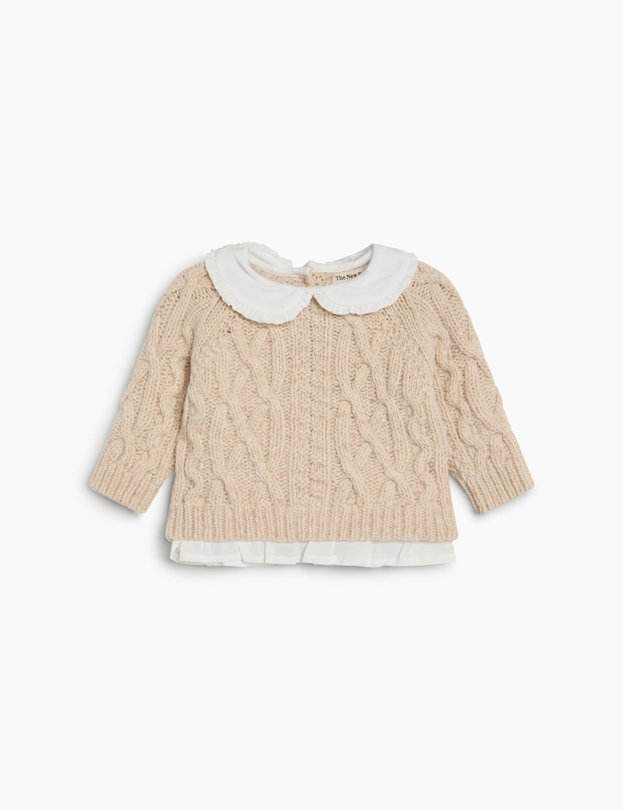 Baby Echo Wool Jumper with Embroidered Collar by The New Society
