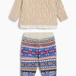 Baby Echo Wool Jumper & Caia Jacquard Trousers Set by The New Society