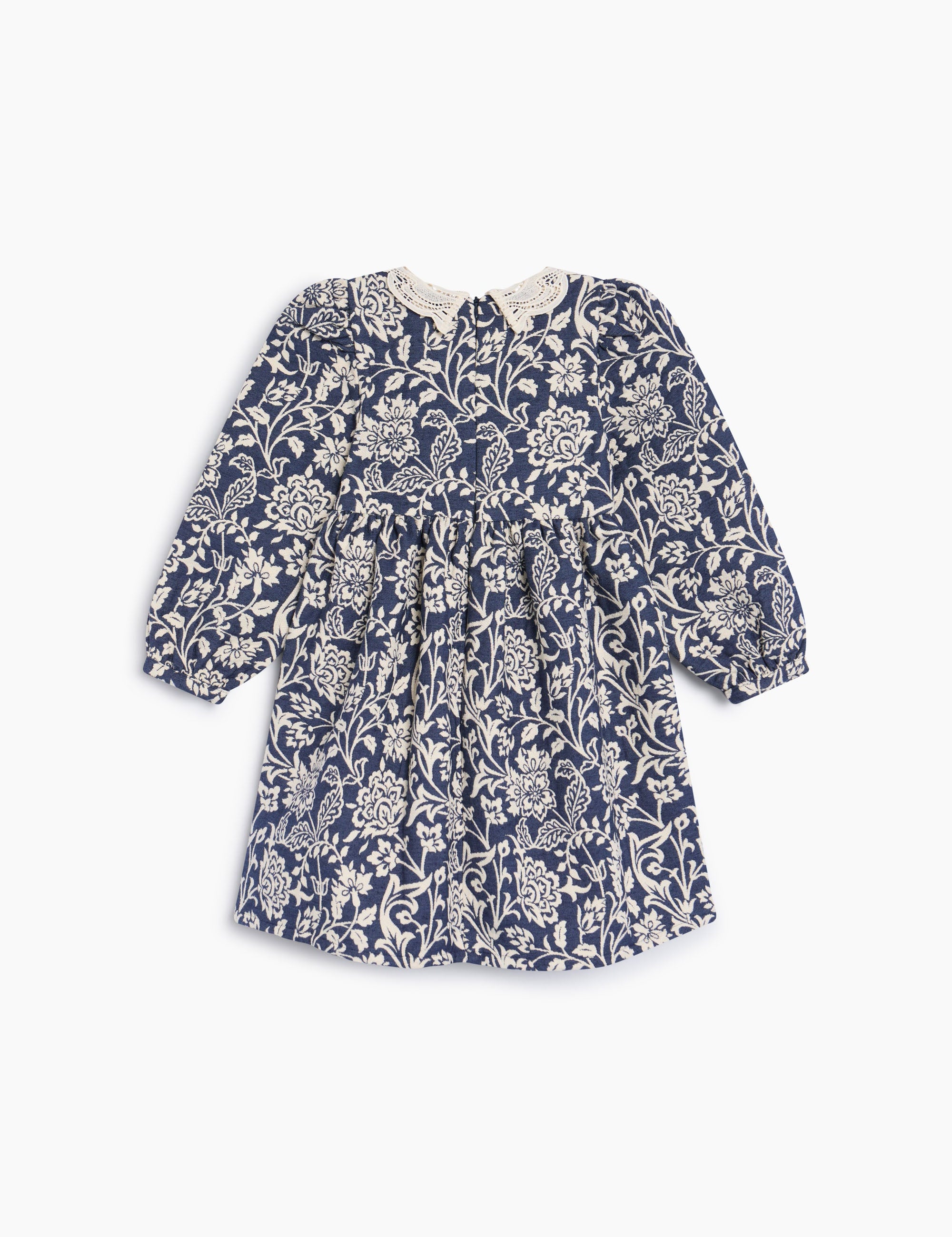 Girls' Eloween Jacquard Dress with Puff Sleeves by The New Society