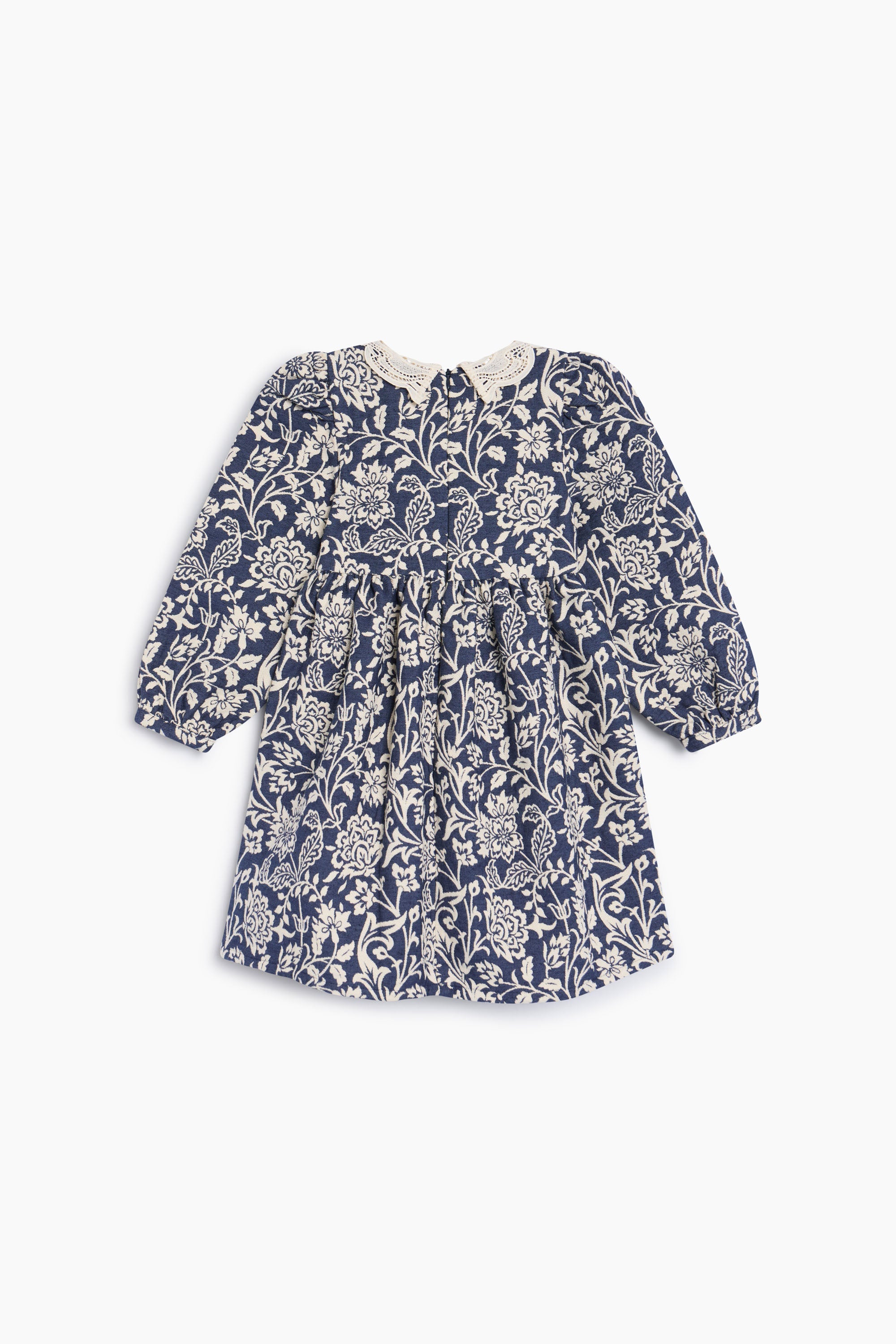 Girls' Eloween Jacquard Dress with Puff Sleeves by The New Society