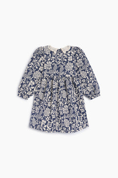 Girls' Eloween Jacquard Dress with Puff Sleeves by The New Society