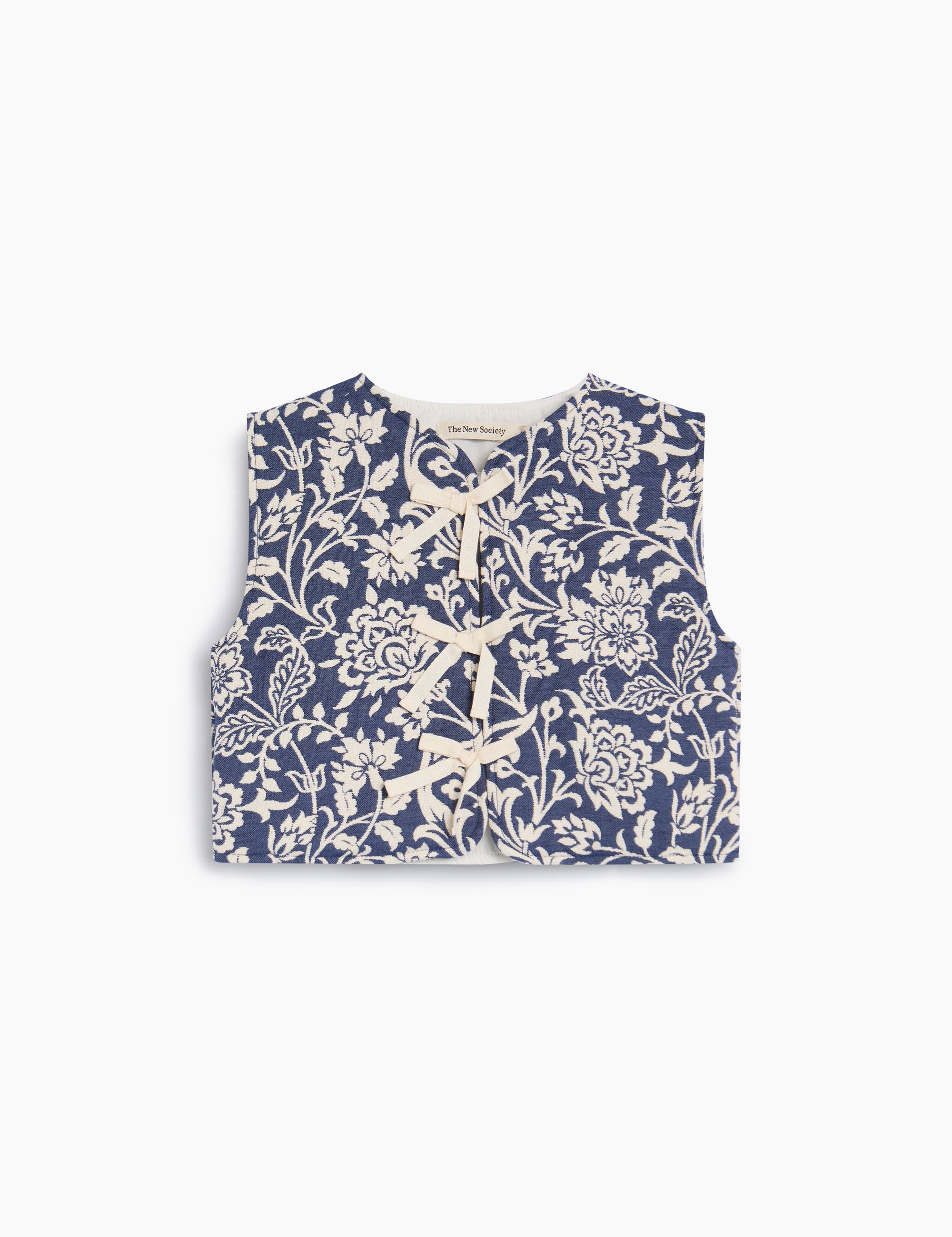 Girls' Eloween Jacquard Quilted Waistcoat by The New Society