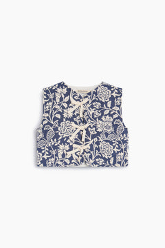 Girls' Eloween Jacquard Quilted Waistcoat by The New Society