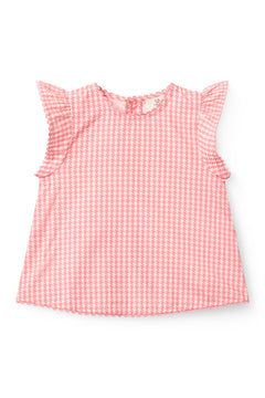 Copenhagen Colors girls houndstooth top and shorts set in organic cotton