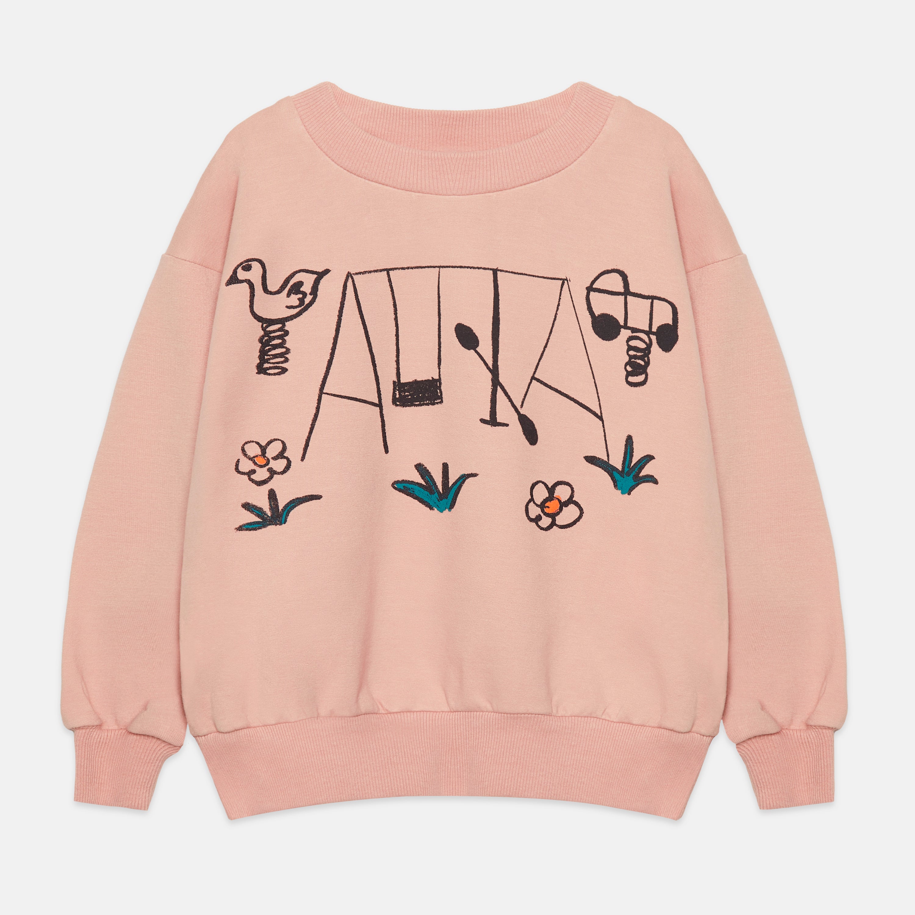 Kids' Playground Sweatshirt in Peach - front