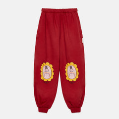 Weekend House Kids Weekend City kids mayor joggers in burgundy — front