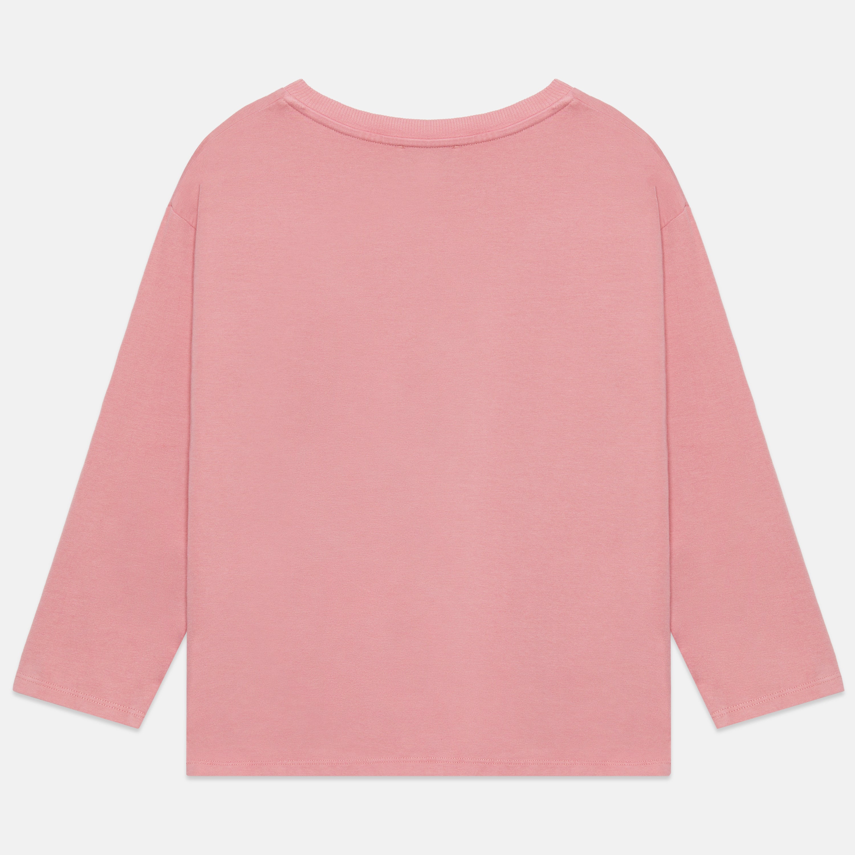Kids' Messy Hair Long Sleeve T-Shirt in Pink - back