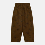 Kids' City Dog Print Canvas Trousers in Forest Green - back