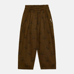 Kids' City Dog Print Canvas Trousers in Forest Green - front