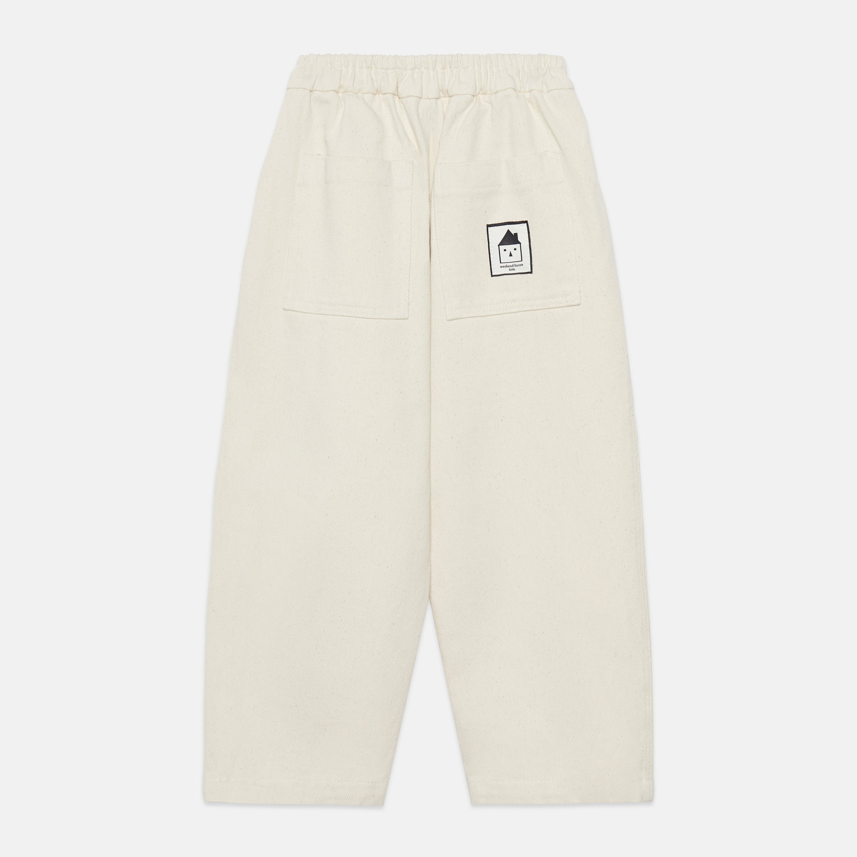 Kids' Slide Canvas Trousers in Sand - back