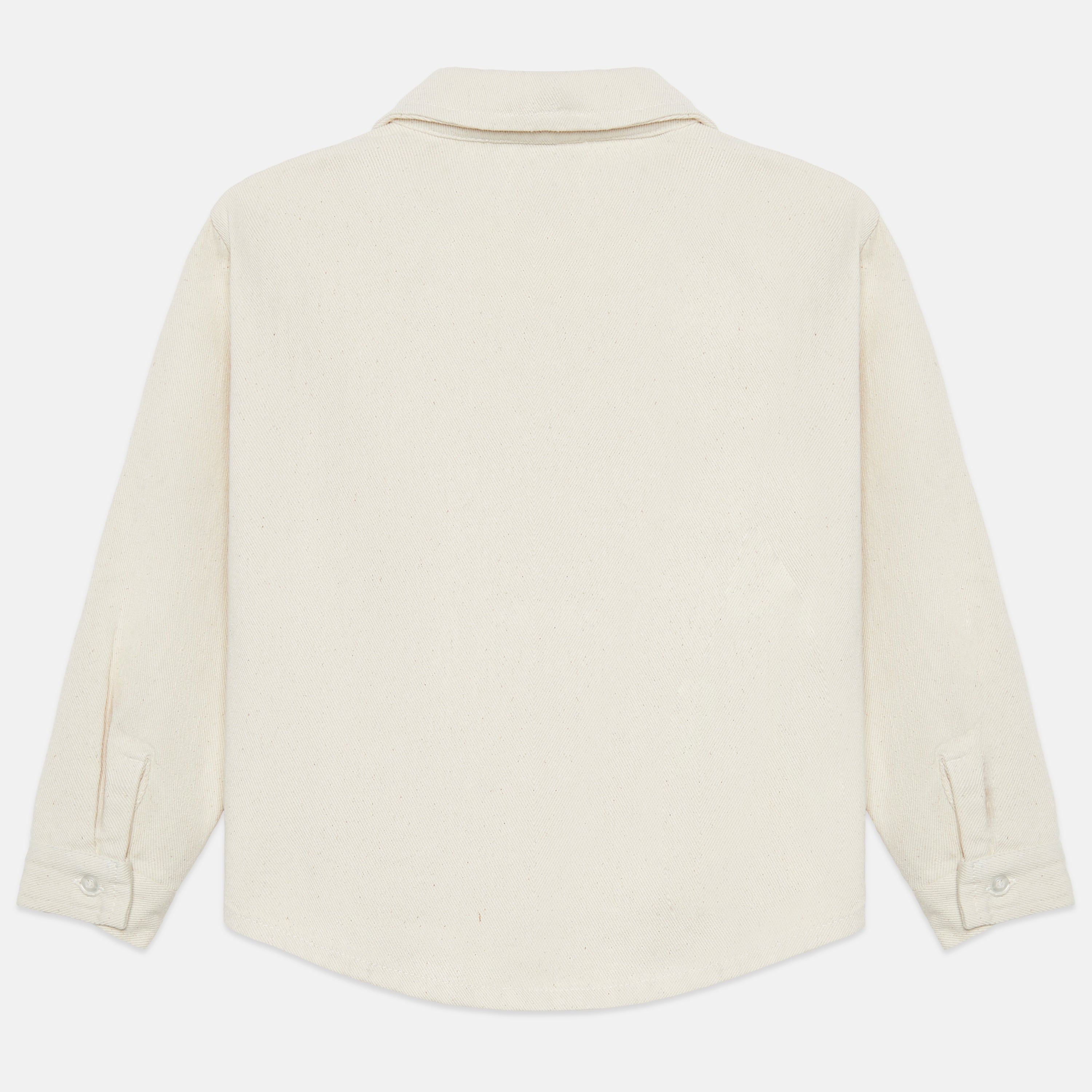 Kids' Slide Canvas Shirt in Sand - back