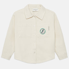 Weekend House Kids Weekend City kids slide canvas shirt in sand — front