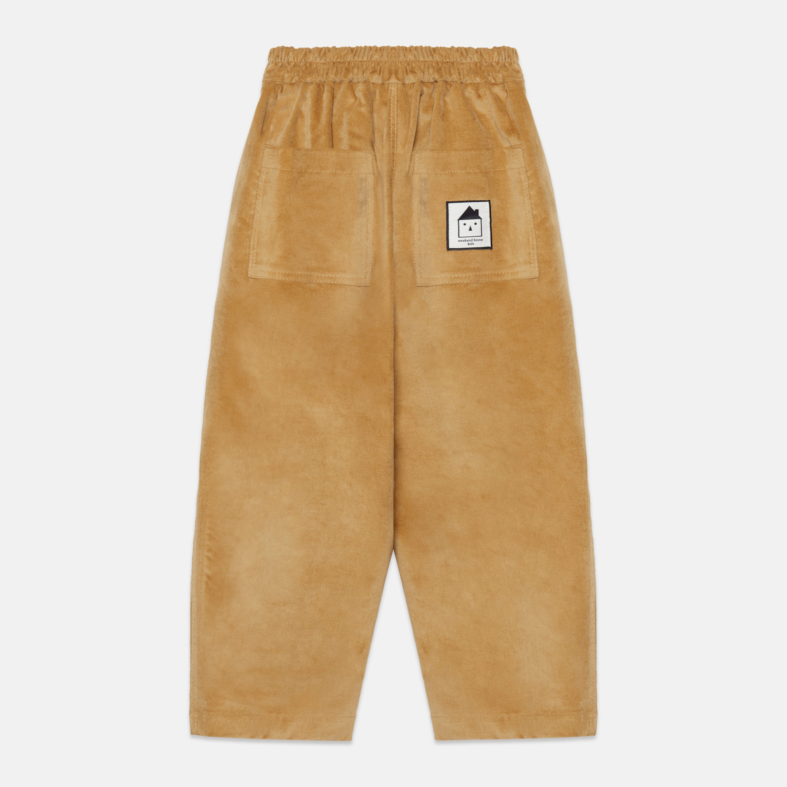 Kids' City Mayor Velvet Trousers in Caramel - back