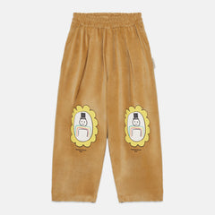 Kids' City Mayor Velvet Trousers in Caramel - front
