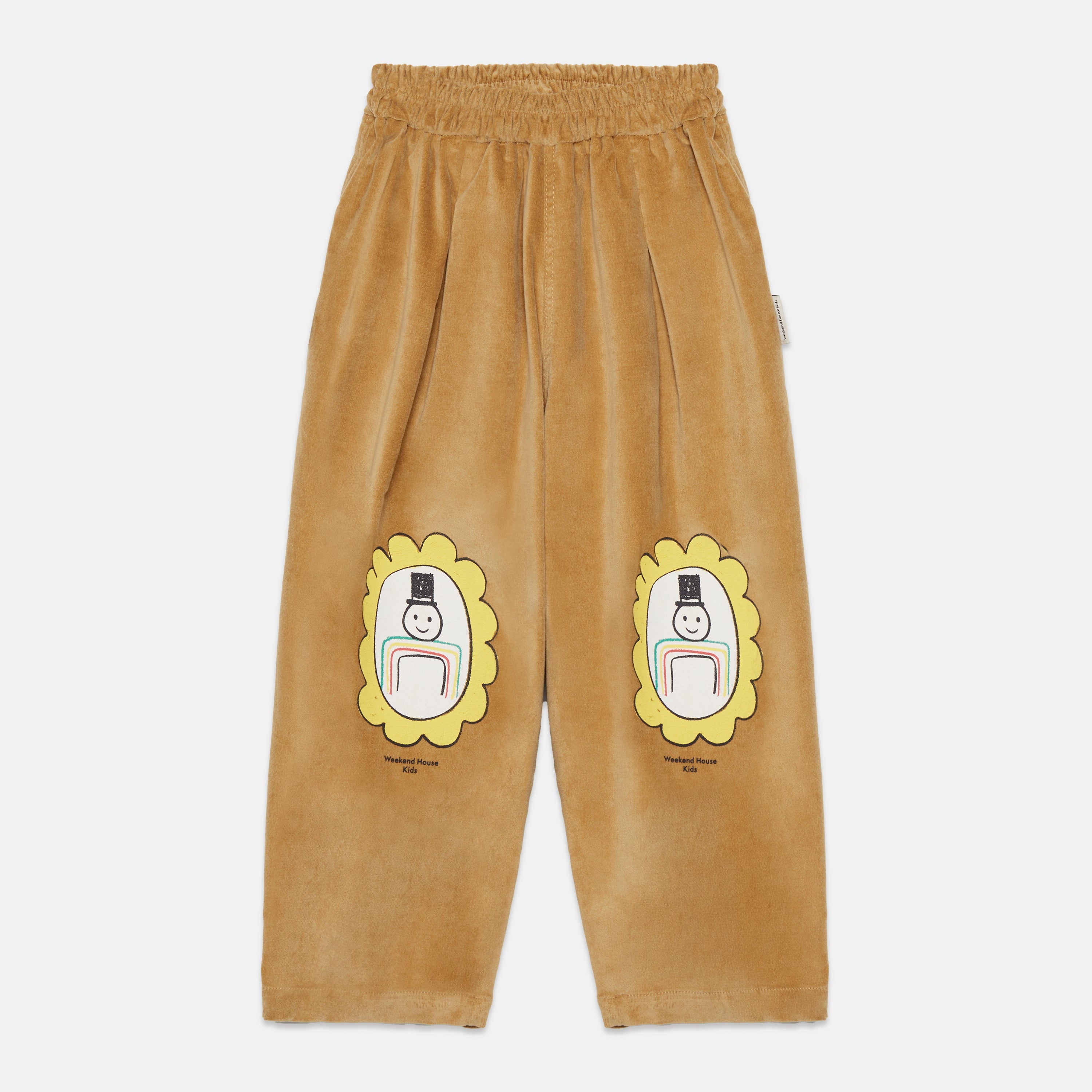 Kids' City Mayor Velvet Trousers in Caramel - front