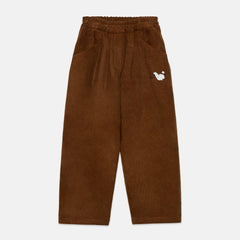 Weekend House Kids Weekend City kids pom pom dog corduroy trousers in brown — front