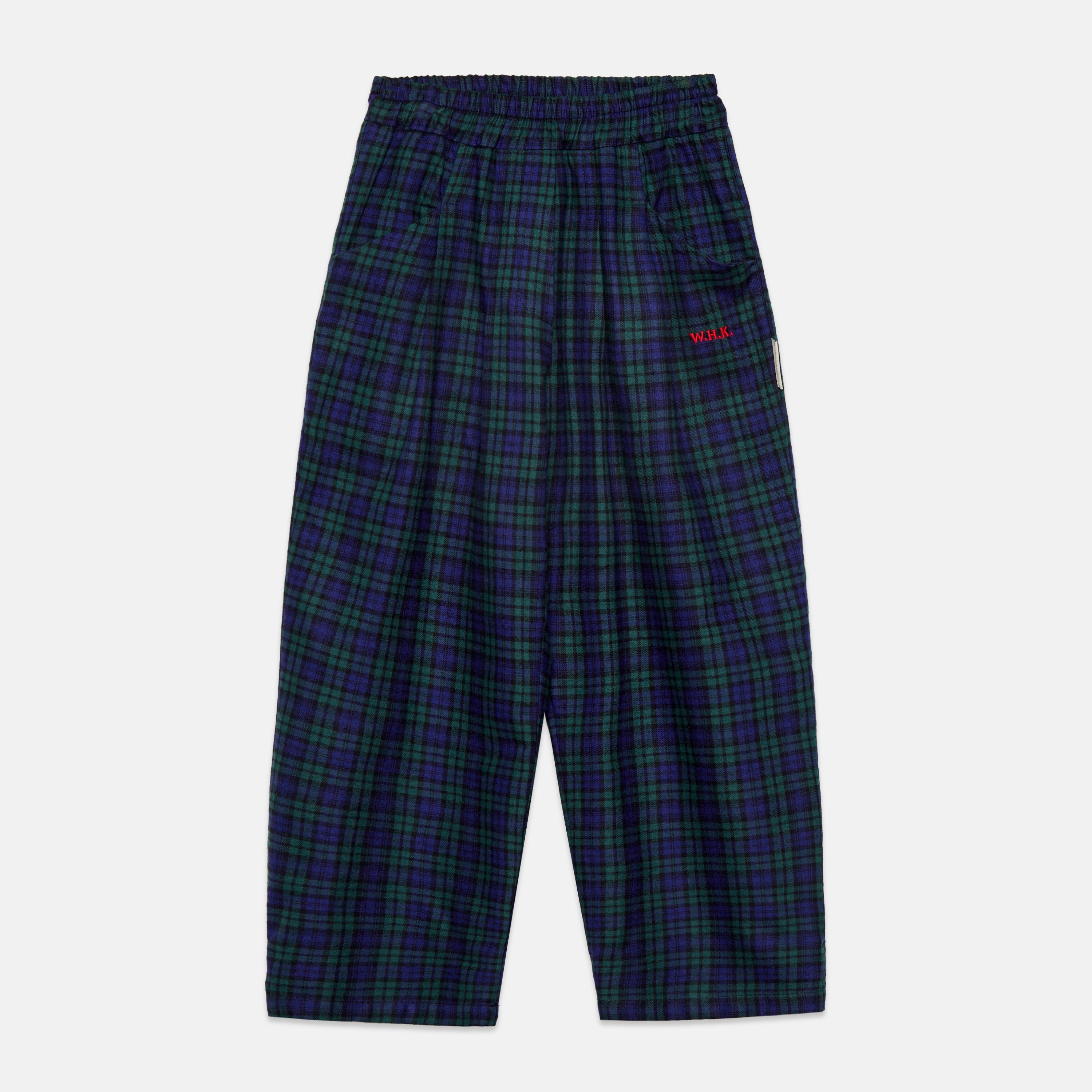 Kids' Checked Trousers in Blue - front