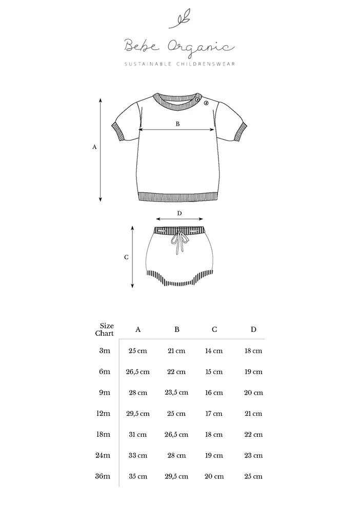 Bebe Organic baby clothing set in organic cotton