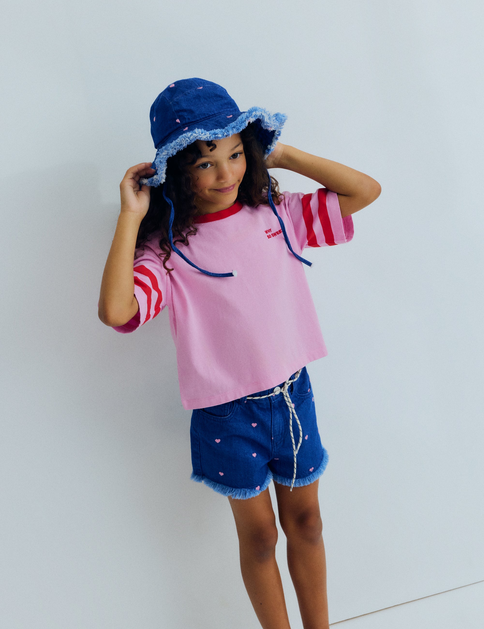 The New Society kids t-shirt in pink lavender