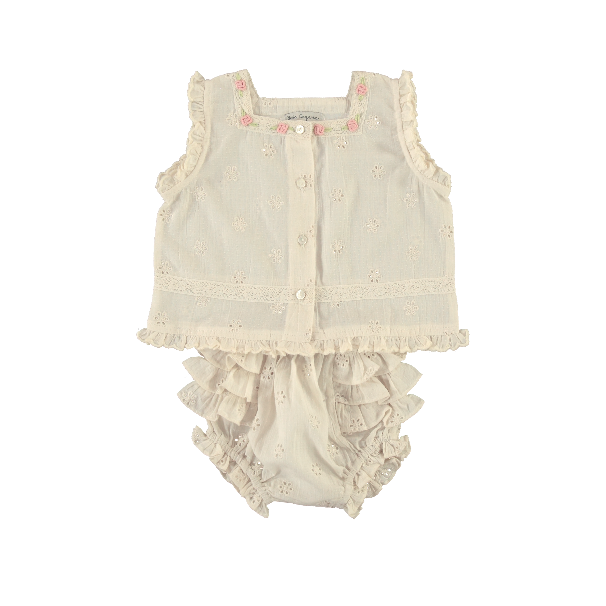 Bebe Organic Baby Broderie Organic Cotton Set (Luna)