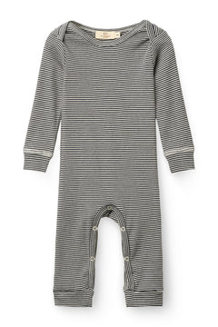 Copenhagen Colors baby modal full-body romper in navy and cream stripe