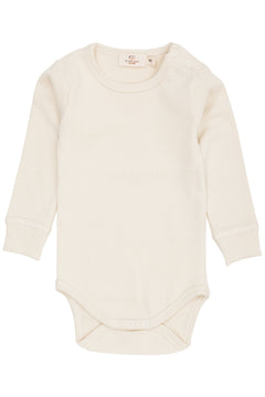 Copenhagen Colors baby modal ribbed long-sleeve bodysuit in cream