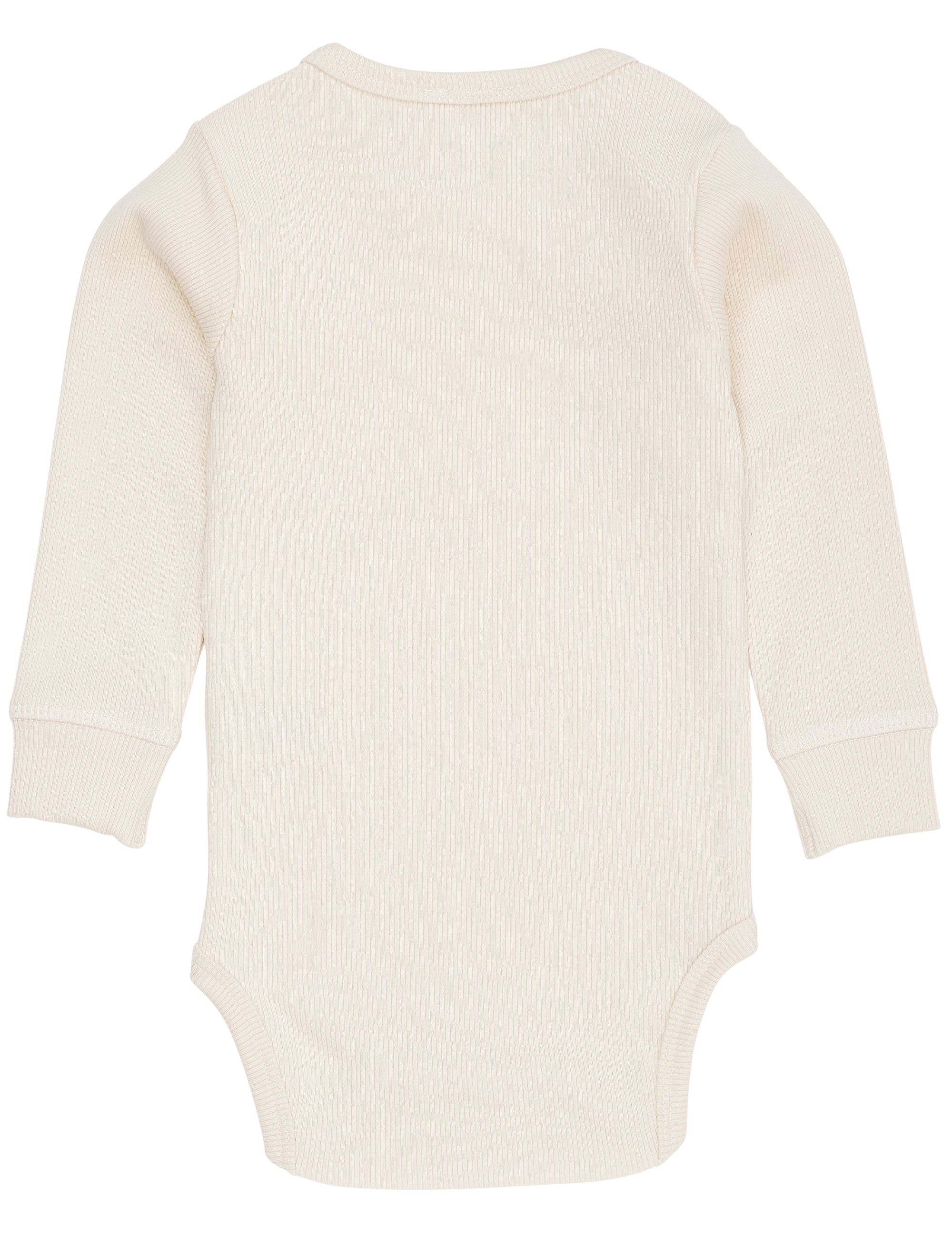Copenhagen Colors baby modal ribbed long-sleeve bodysuit in cream