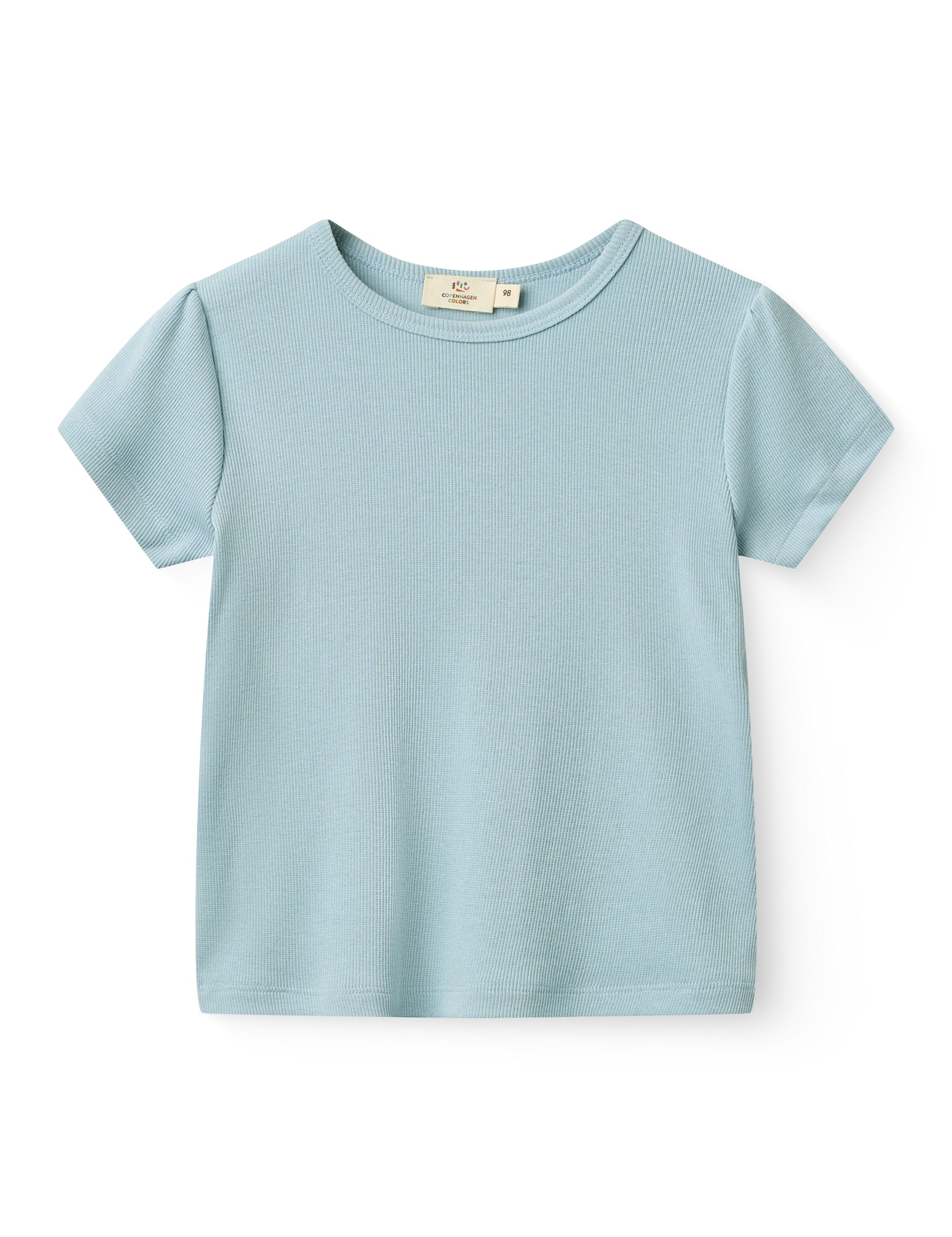 Modal Rib Tee with Ruffle Sleeves