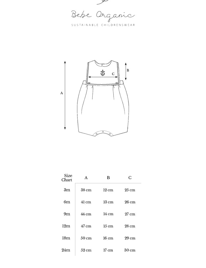 Bebe Organic baby romper in organic cotton