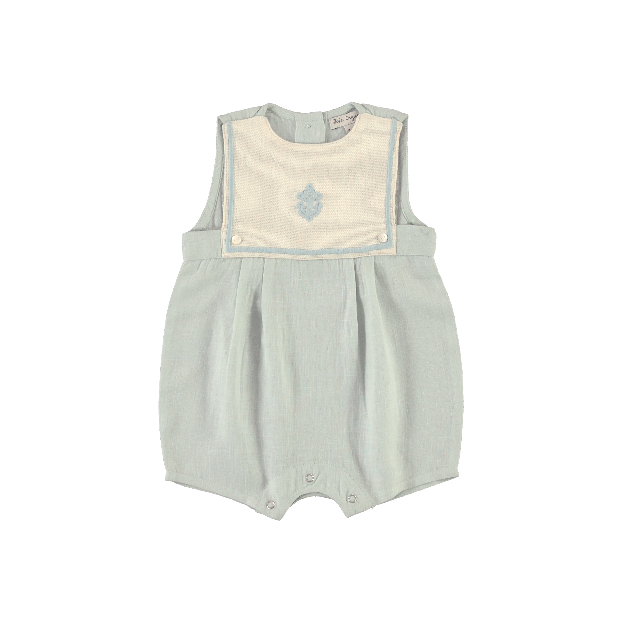 Baby Romper in Cloud Blue (Malo) - studio white