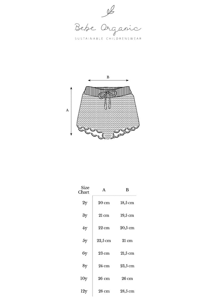 Bebe Organic baby shorts in organic cotton