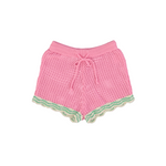 Girls' Crochet Knit Shorts (Marina) - studio white