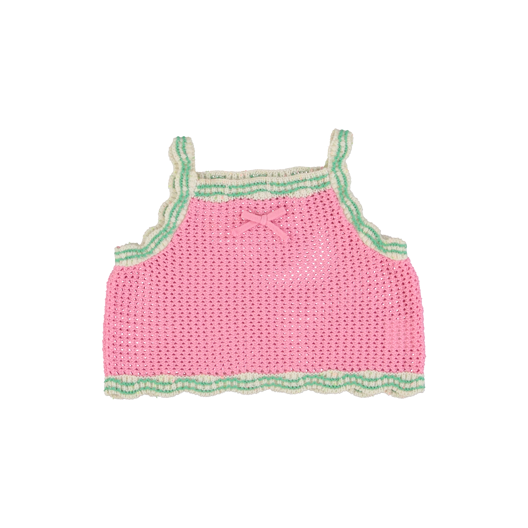 Bebe Organic Girls' Crochet Knit Top (Marina)