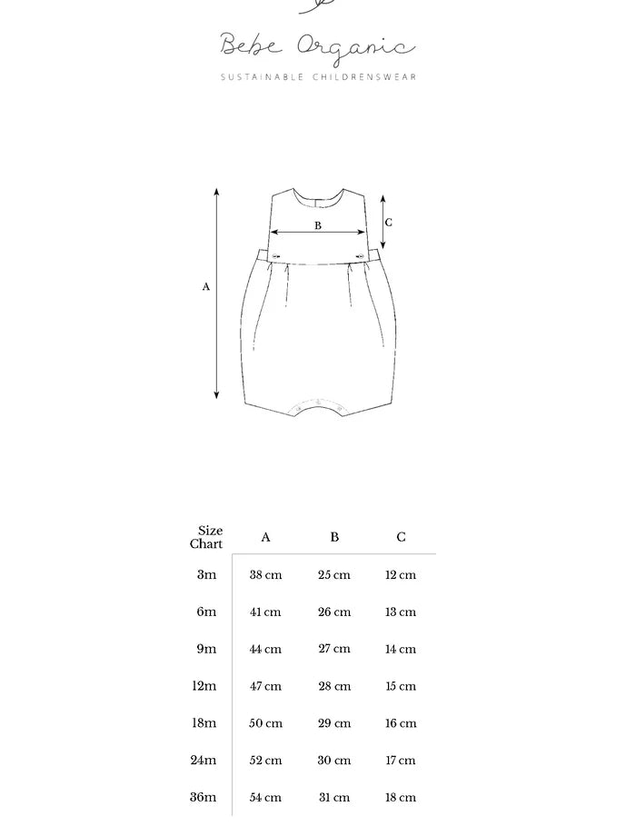 Bebe Organic baby romper in organic cotton