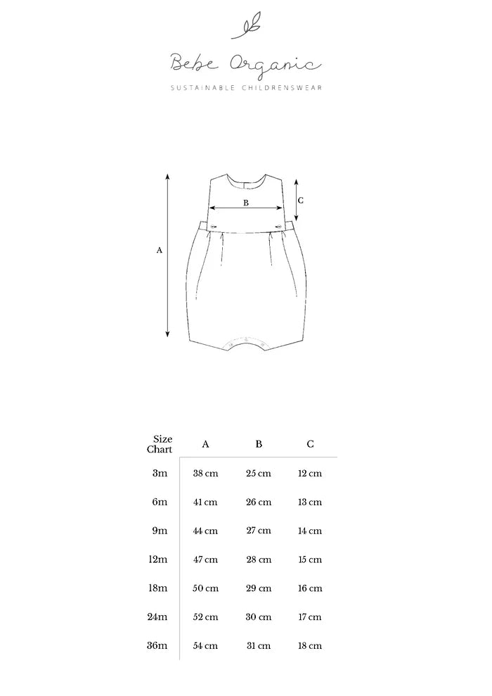 Bebe Organic baby romper in organic cotton
