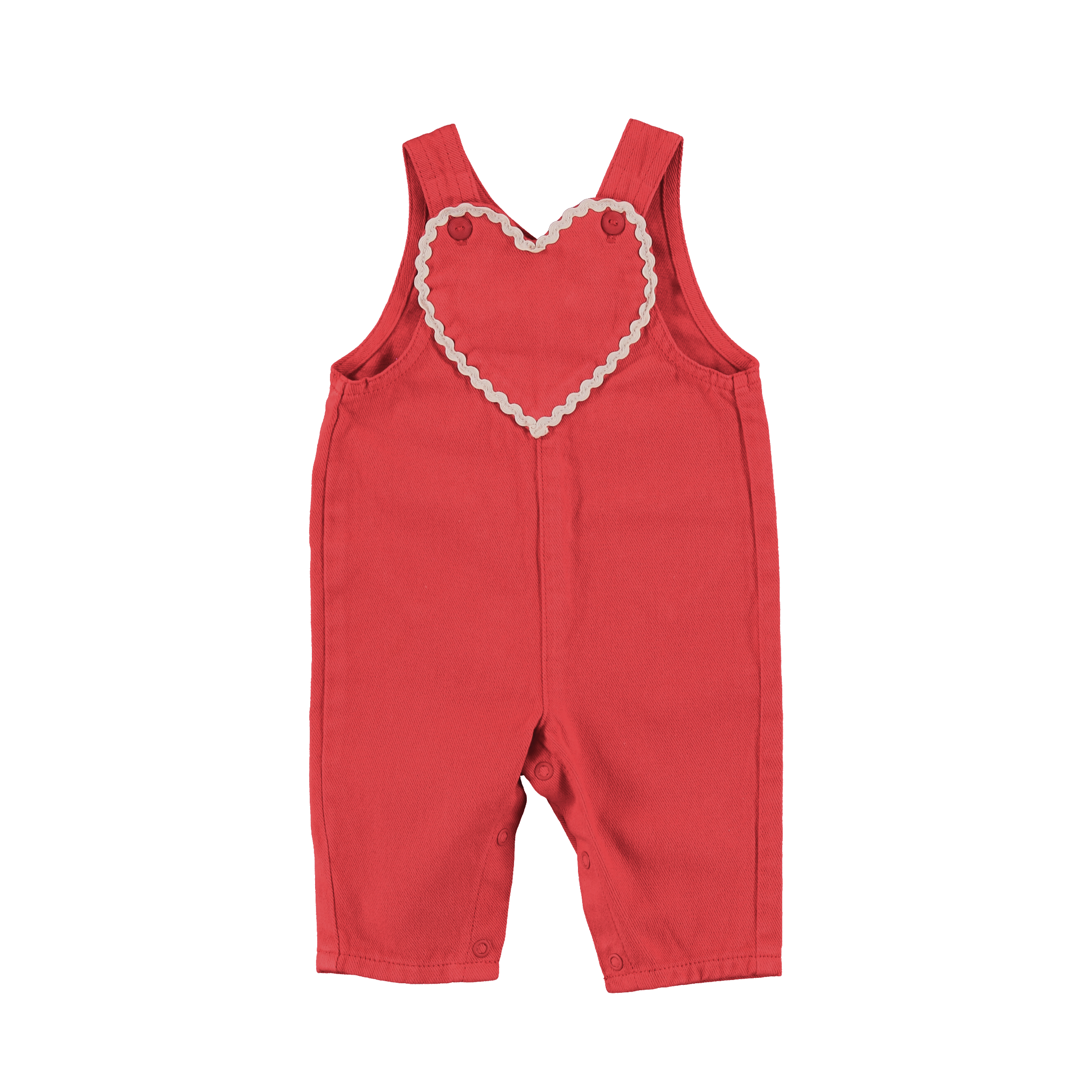 Bebe Organic Baby Cotton Overall in Denim Zigzag (Maya)