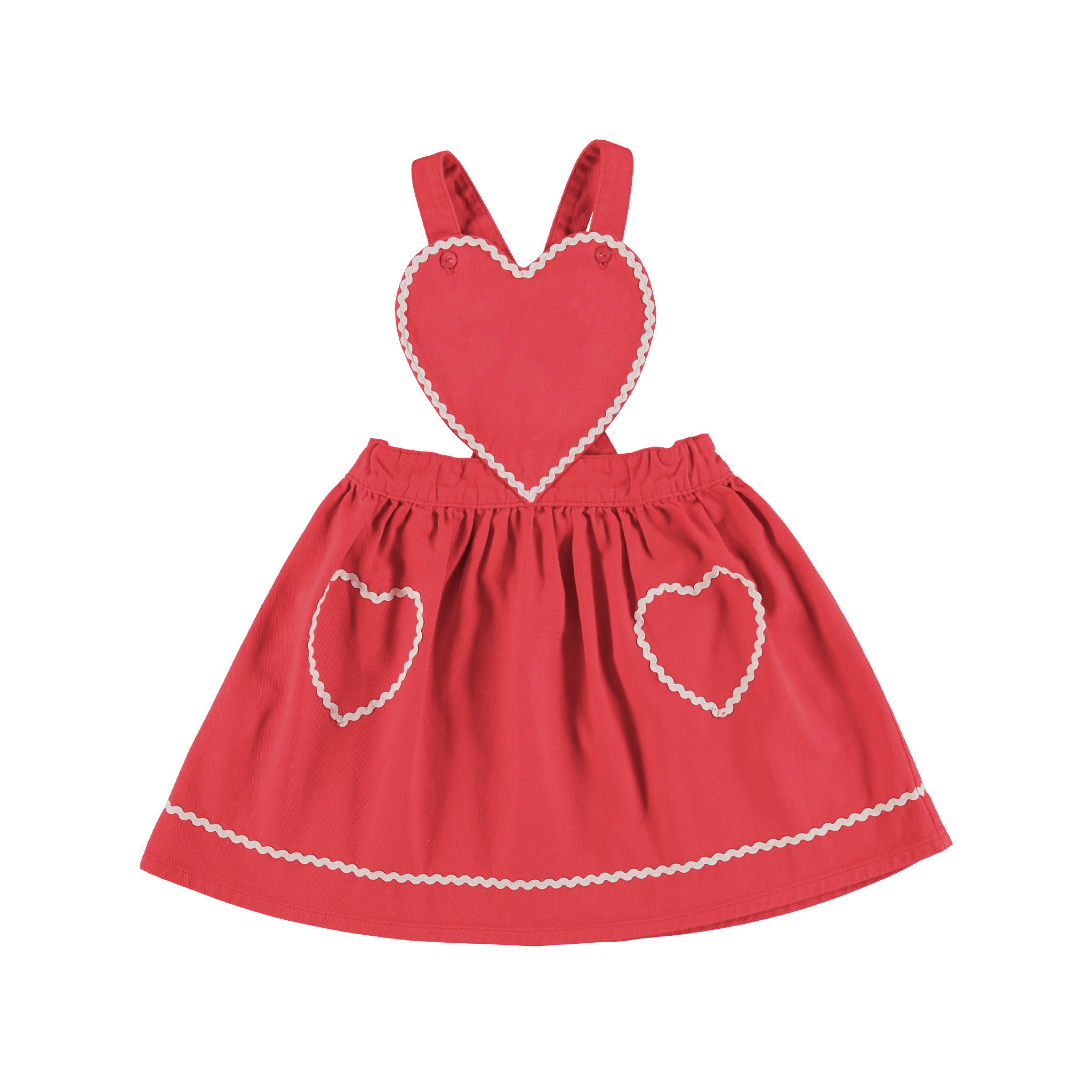 Bebe Organic Kids' Cotton Skirt in Denim Zigzag (Maya)