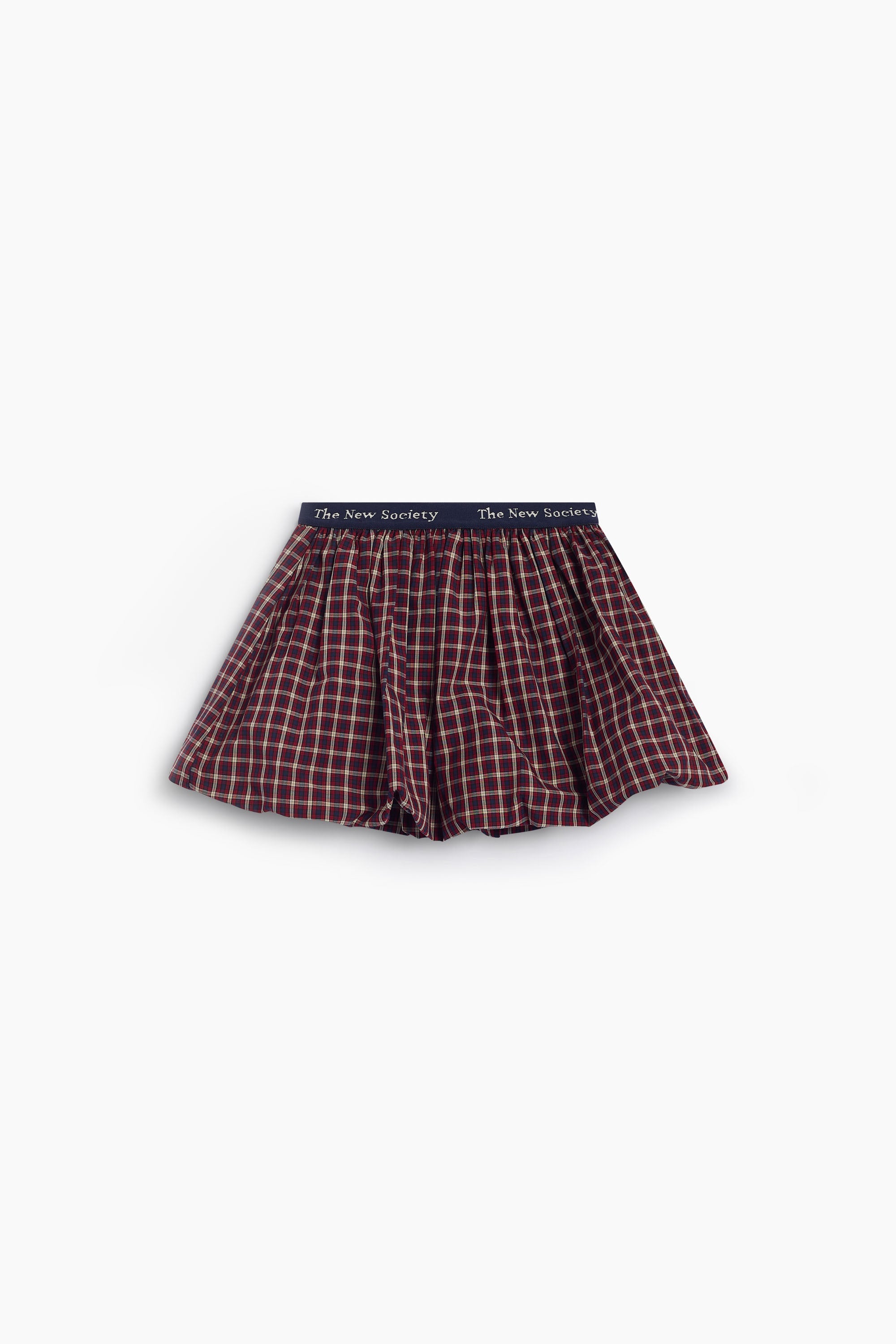Girls' Orbit Checked Cotton Bubble Skirt by The New Society