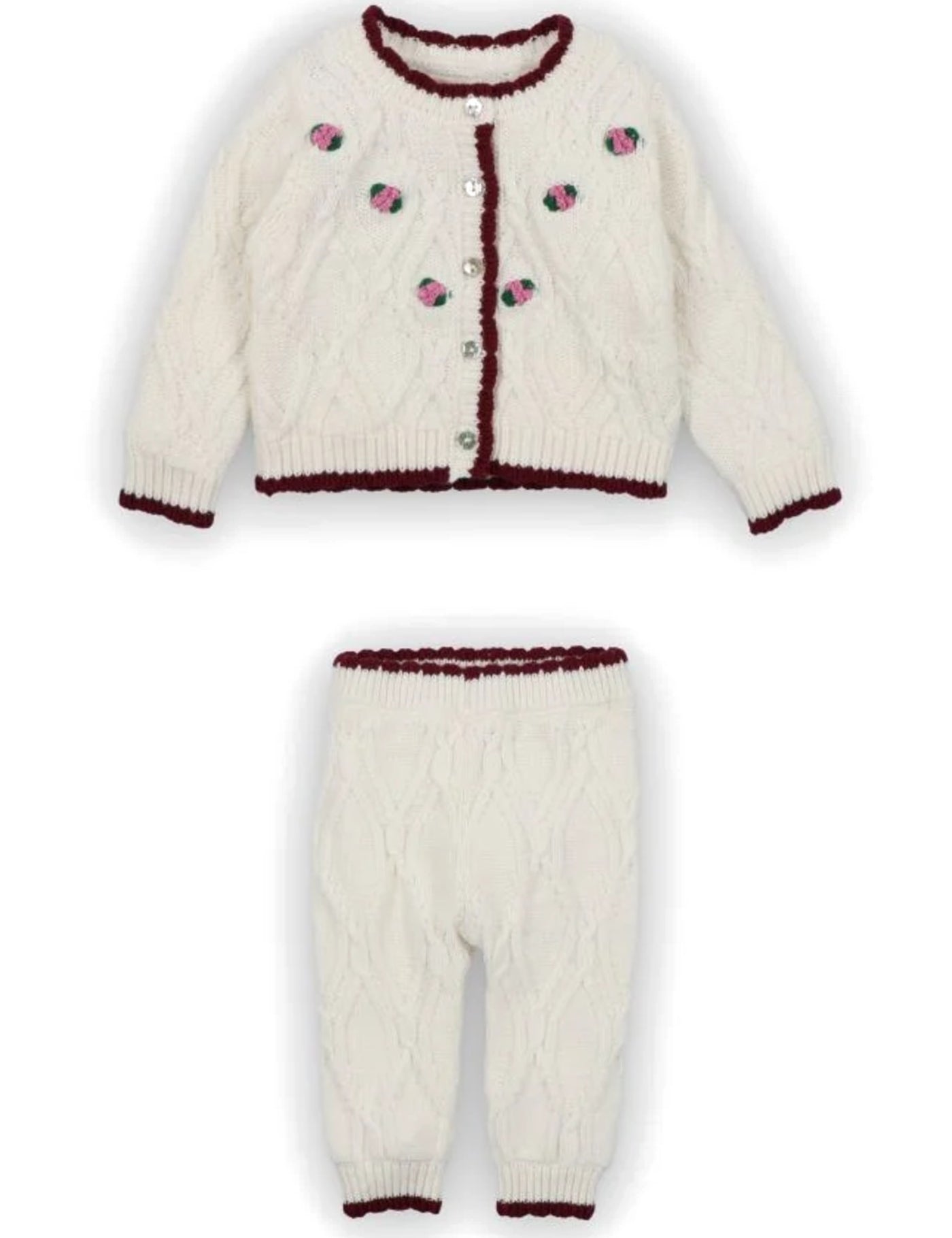 Baby Orla Cashmere-Blend Cardigan & Leggings Set by The New Society