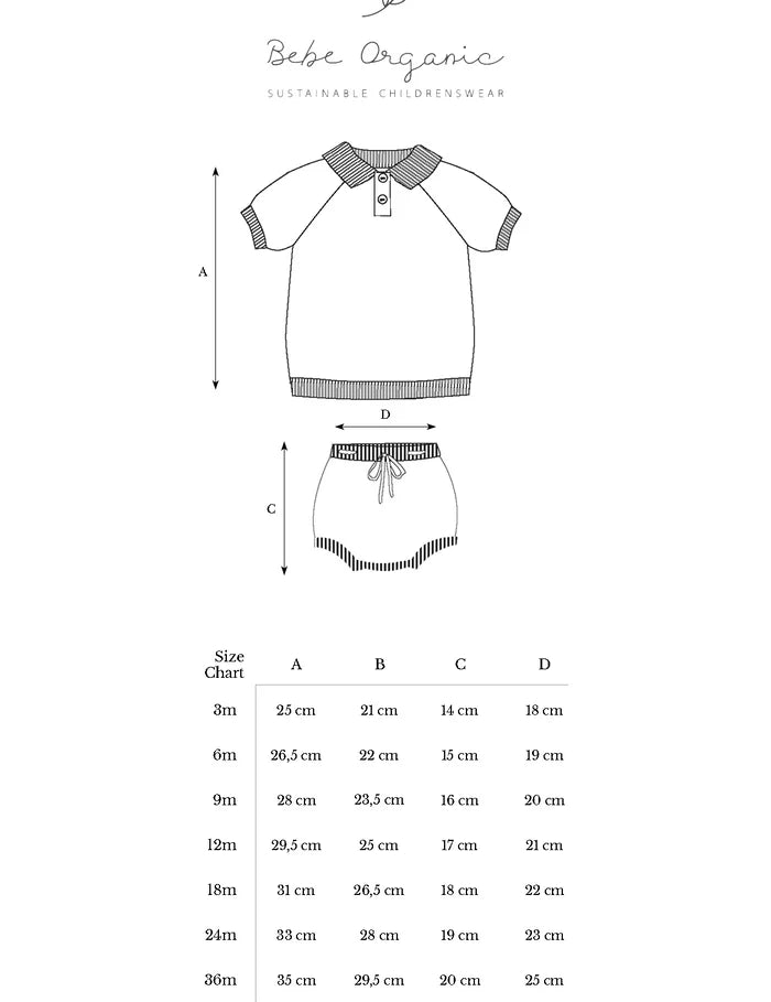 Bebe Organic baby clothing set in organic cotton