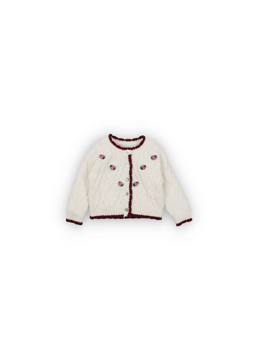 Baby Orla Cashmere-Blend Floral Cardigan by The New Society — front