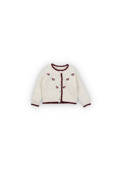 Baby Orla Cashmere-Blend Floral Cardigan by The New Society — front