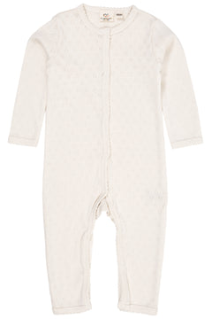 Copenhagen Colors baby pointelle heart organic cotton bodysuit