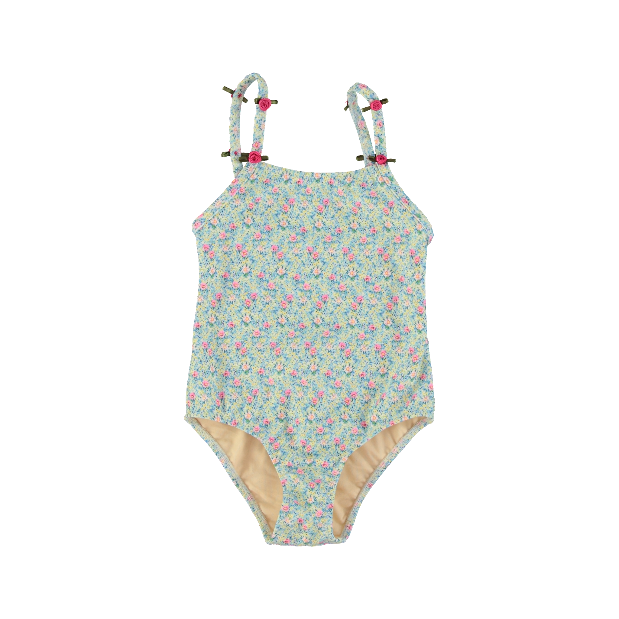 Bebe Organic Girls' Floral One-Piece Swimsuit (Polly)